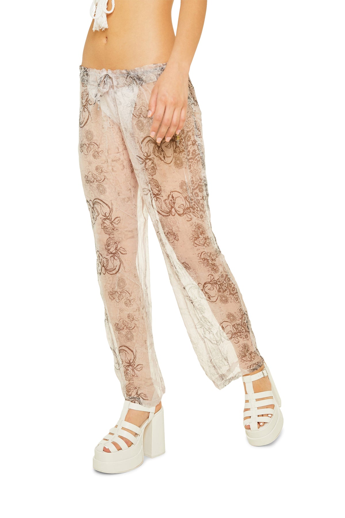 Lisa Maree Ready to Wear It Was Because Pure Silk Sheer Pants