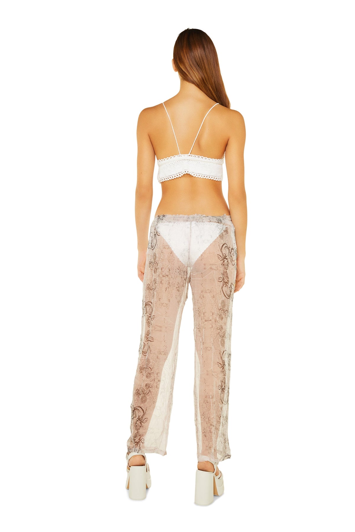 Lisa Maree Ready to Wear It Was Because Pure Silk Sheer Pants